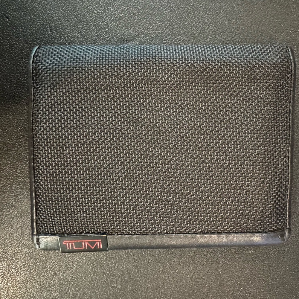Tumi Textured Black Card Holder
